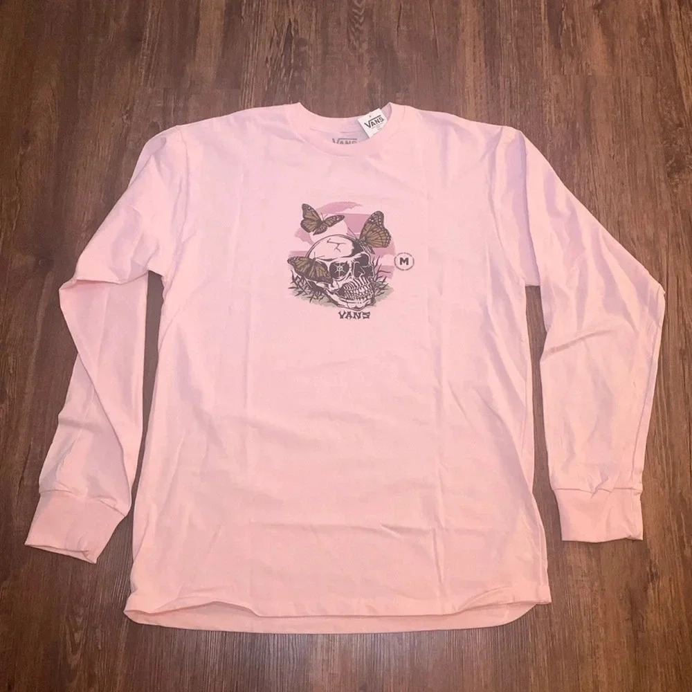 Vans Skull Skutterfly T-Shirt Pink Men’s Sz M NWT